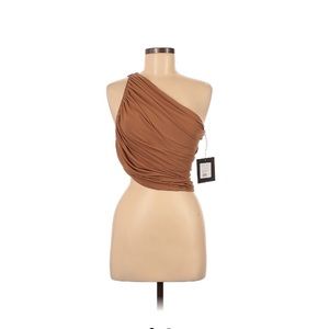 Norma Kamali Diana One Shoulder Crop Top